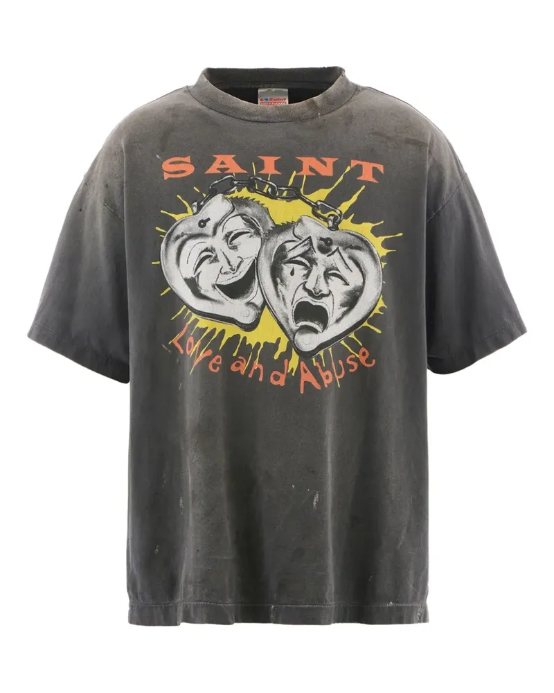 SAINT MXXXXXX T-Shirt mit Rundhalsausschnitt - Schwarz Schwarz