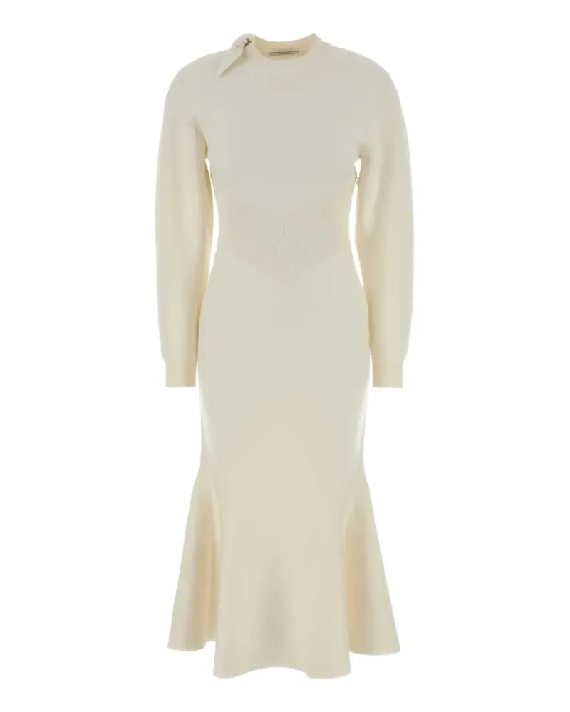 Givenchy bow-detail fluted midi dress - Weiß Weiß