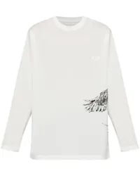 Y-3 T-Shirt mit Logo-Print Weiß