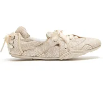 Sneakers mit Kordelzug hinten - Nude