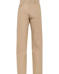 Prada Tief sitzende Straight-Leg-Jeans Nude