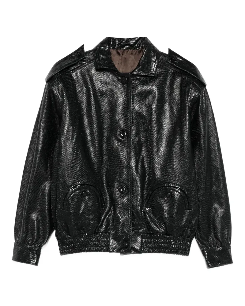 Blazé Milano Charlie Bomberjacke mit Knöpfen - Schwarz Schwarz