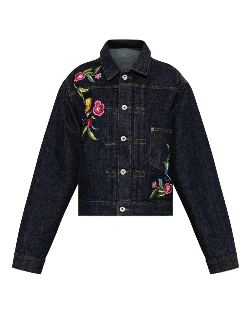 Kenzo floral-motif denim jacket - Blau Blau