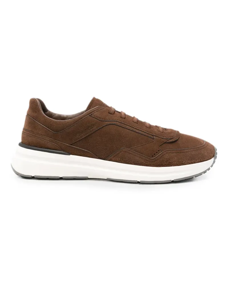 Church's suede panelled sneakers - Braun Braun