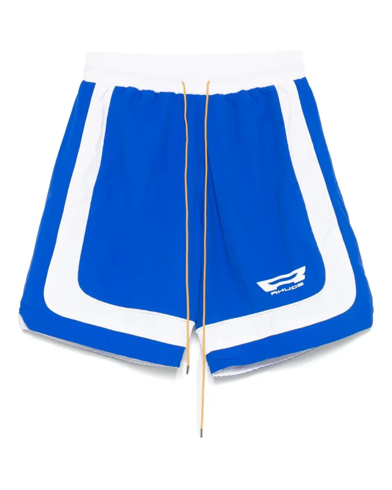 RHUDE Joggingshorts mit Kontraststreifen - Blau Blau
