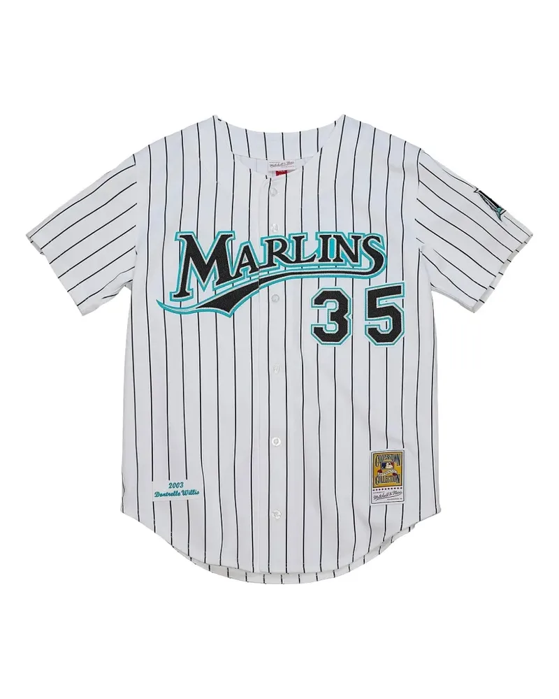 Mitchell & Ness Gestreiftes Dontrelle Willis Florida 2003 Marlins Hemd - Weiß Weiß