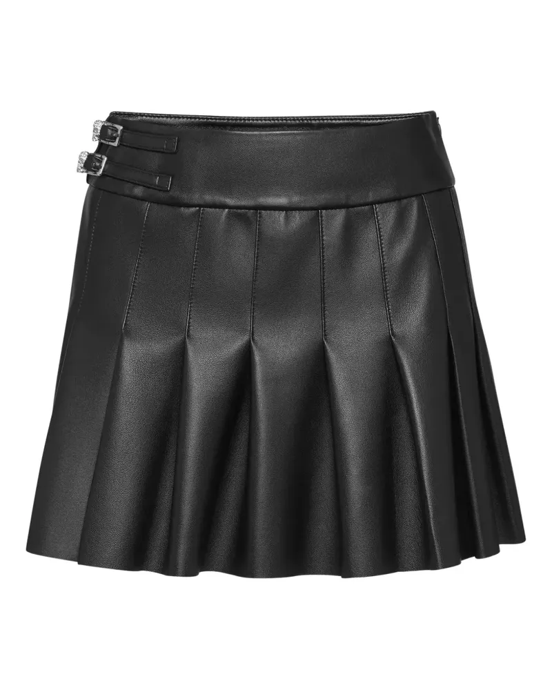 Philipp Plein Minirock mit Falten - Schwarz Schwarz