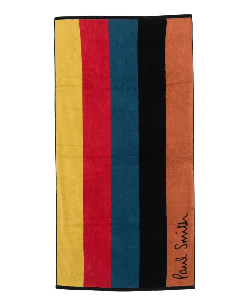 Paul Smith Gestreiftes Artist Badetuch - Gelb Gelb