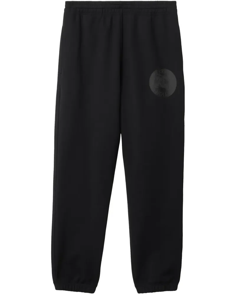 Burberry Jogginghose mit Equestrian Knight-Print - Schwarz Schwarz