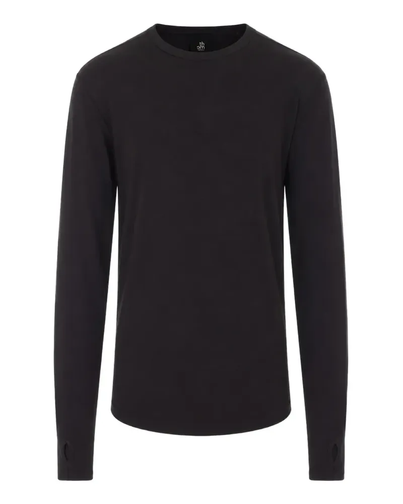THOM KROM Langarmshirt mit Daumenlöchern - Schwarz Schwarz