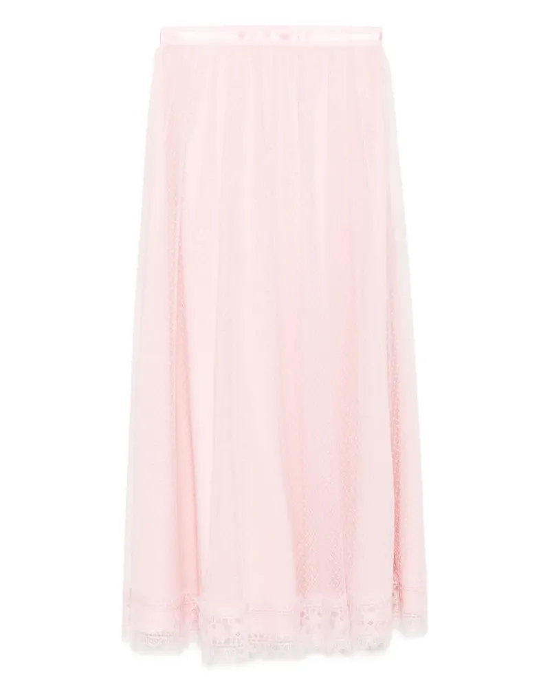 SHIATZY CHEN Rock aus Mesh mit Rautenmuster - Rosa Rosa