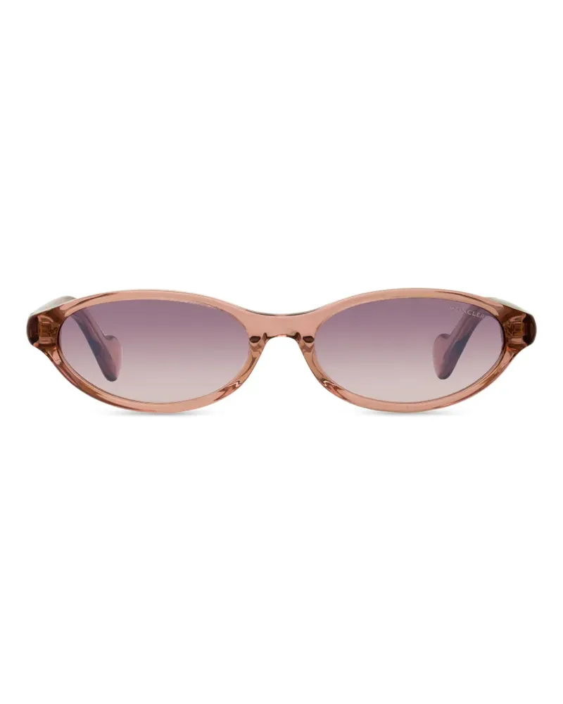 Moncler oval-frame sunglasses - Nude Nude