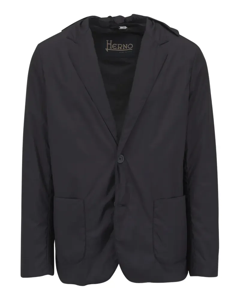 Herno hooded notched-lapels jacket - Schwarz Schwarz