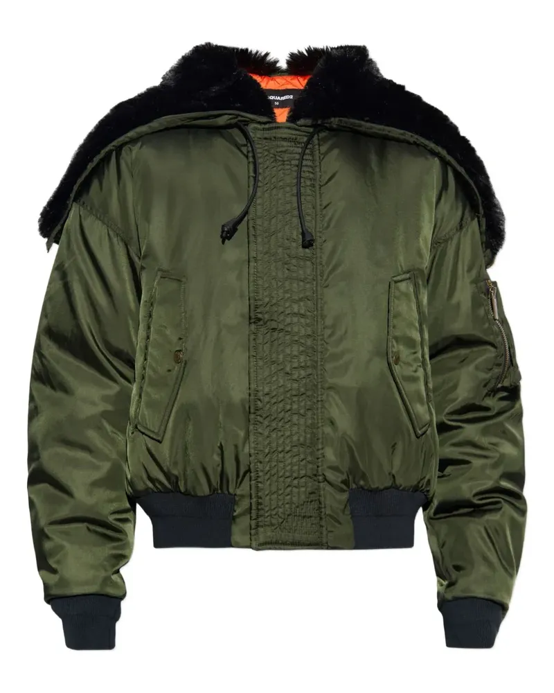 Dsquared2 ribbed-cuff jacket - Grün Grün