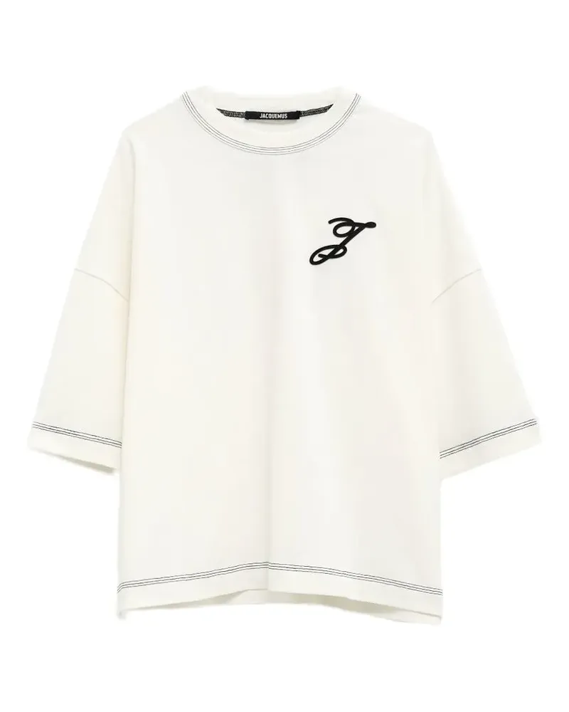 Jacquemus contrast-stitching T-shirt - Nude Nude