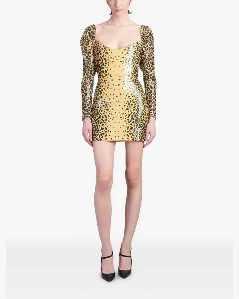 Alex Perry Minikleid mit Pailletten - Gelb Gelb