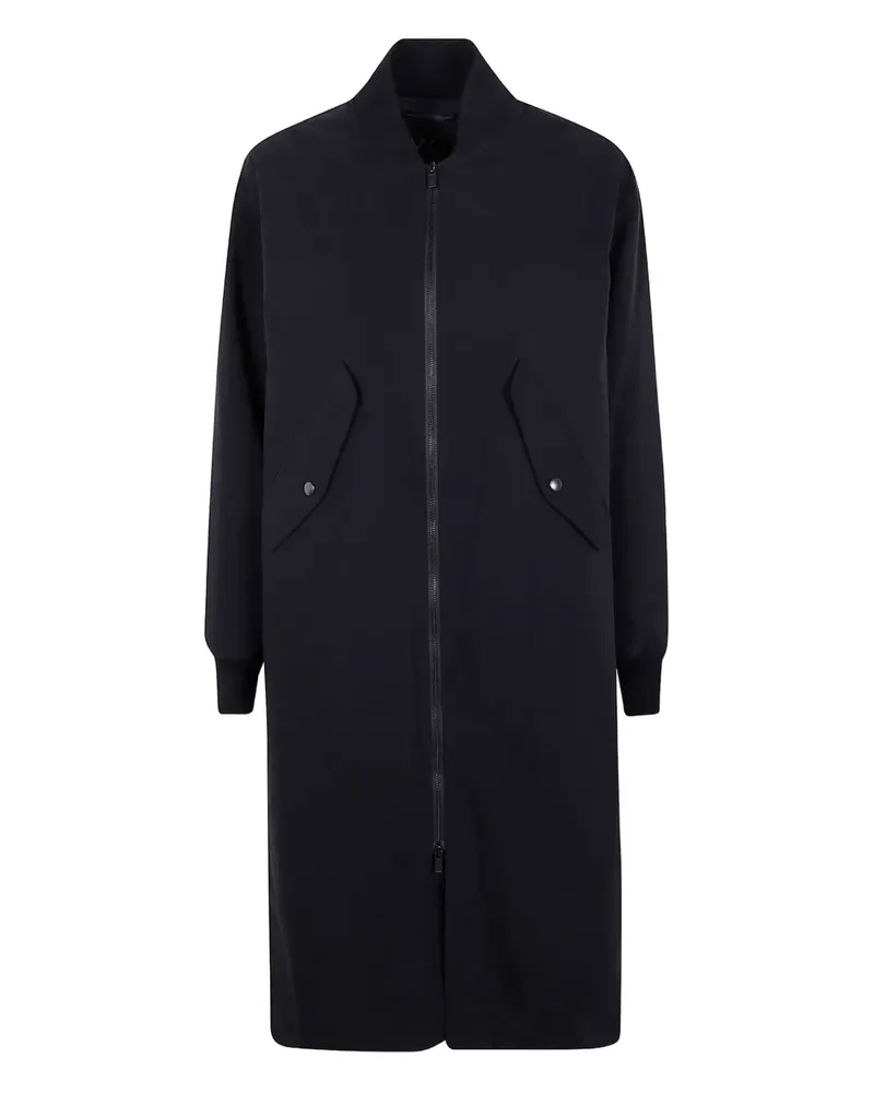 Yohji Yamamoto Mantel mit Reißverschluss - Schwarz Schwarz