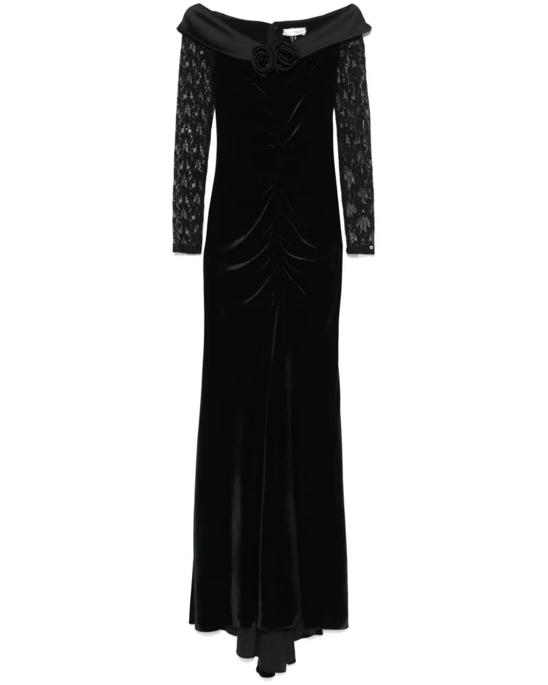NISSA Maxikleid aus Samt - Schwarz Schwarz