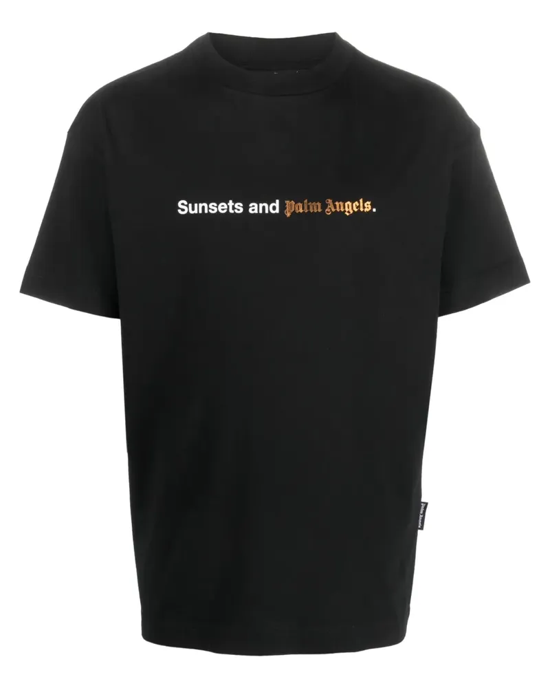 Palm Angels T-Shirt mit Sunsets-Print - Schwarz Schwarz