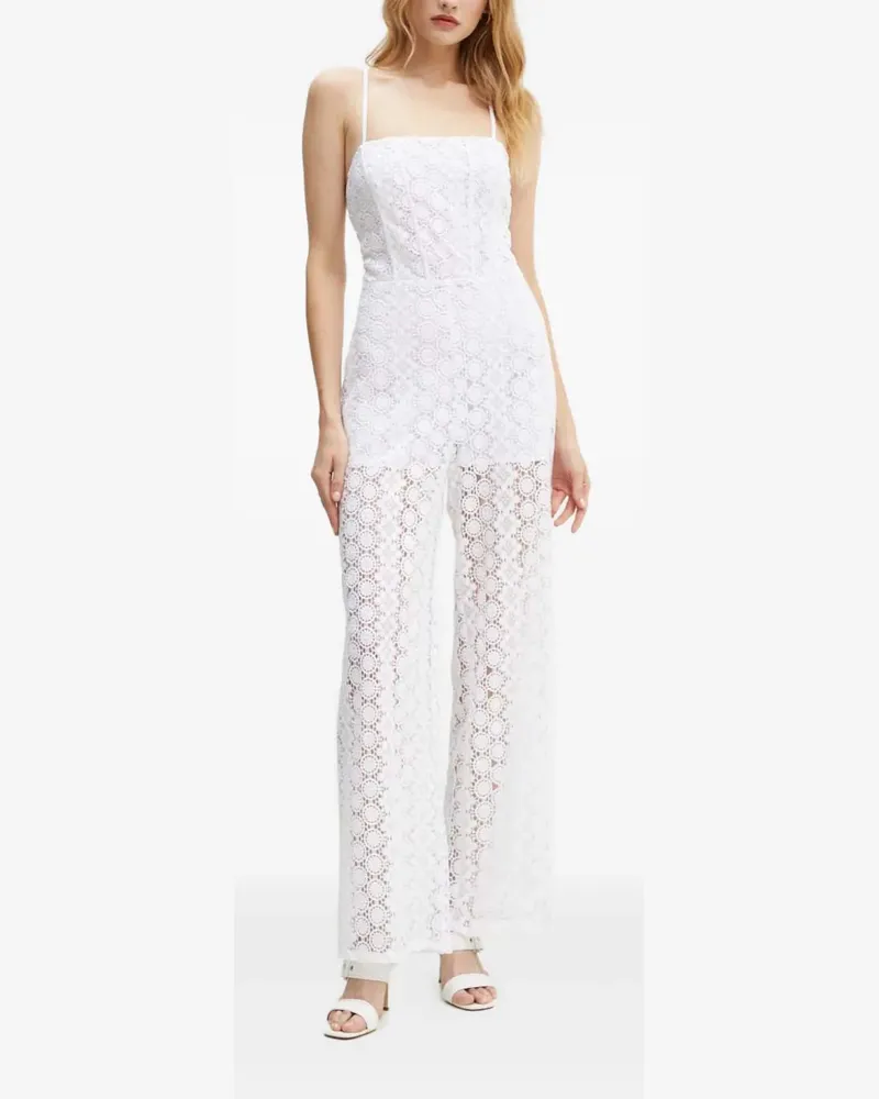 Guess Jumpsuit mit Spitzenverzierung - Weiß Weiß