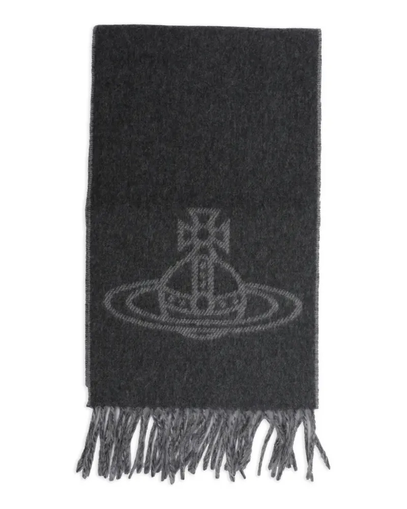 Vivienne Westwood Schal mit Orb-Logo - Grau Grau