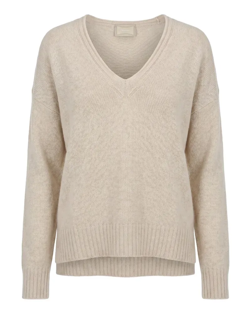 Drumohr  V-neck cashmere sweater - Nude Nude