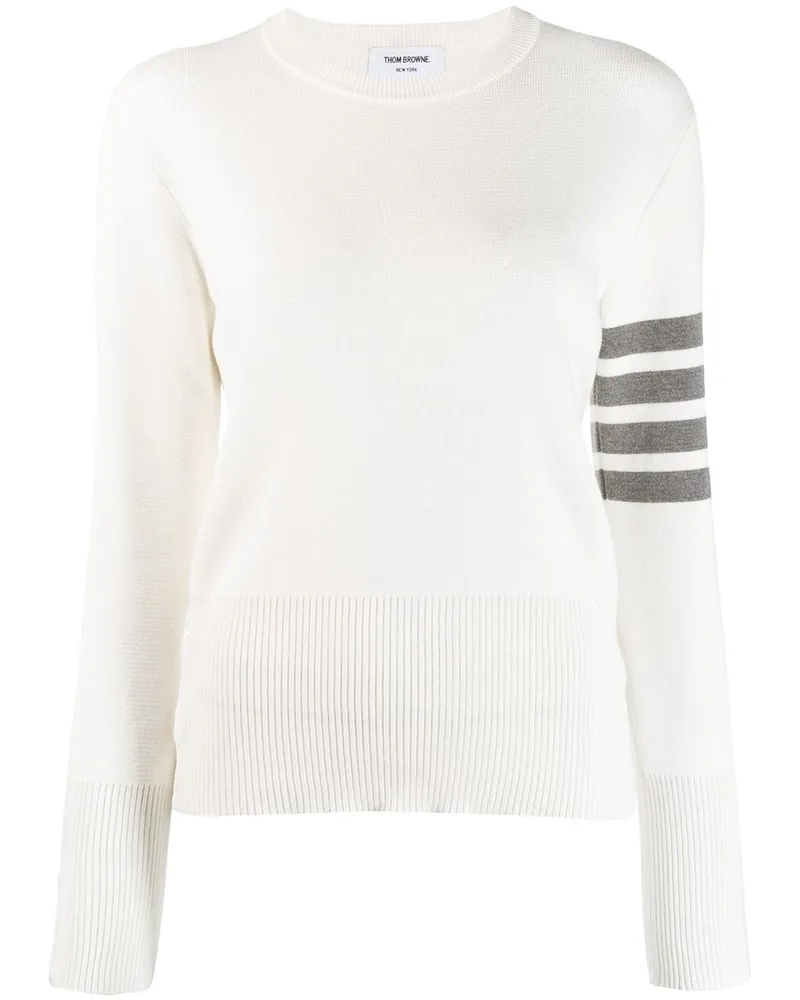 Thom Browne Pullover mit Rundhalsausschnitt - Weiß Weiß