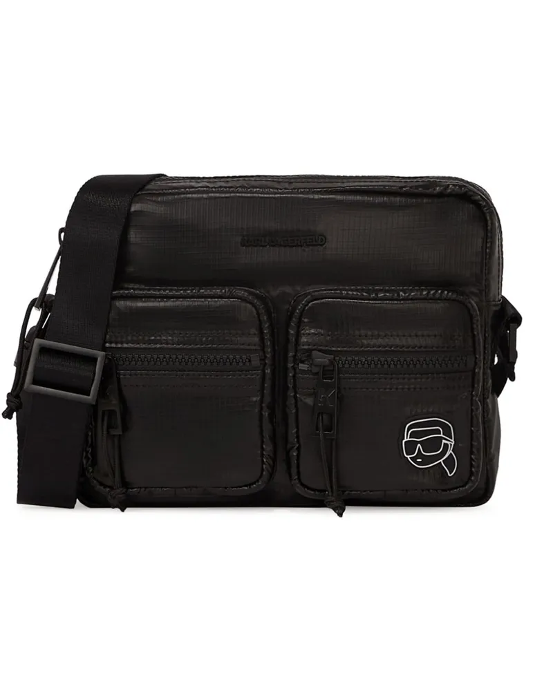 Karl Lagerfeld Ikonik Karl Kuriertasche - Schwarz Schwarz