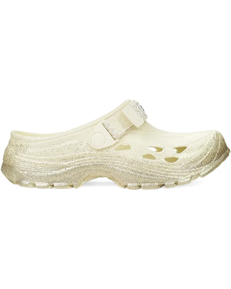 Lanvin Curb Mules im Glitter-Look - Nude Nude