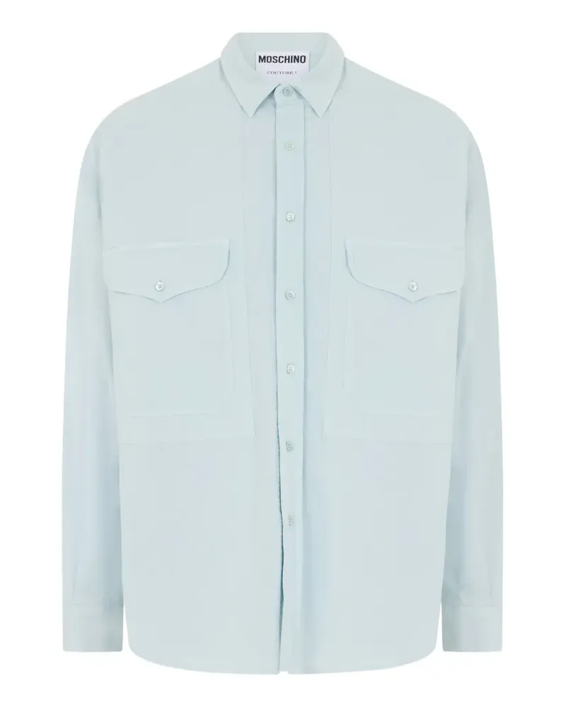Moschino button-up flap-pocket shirt - Blau Blau
