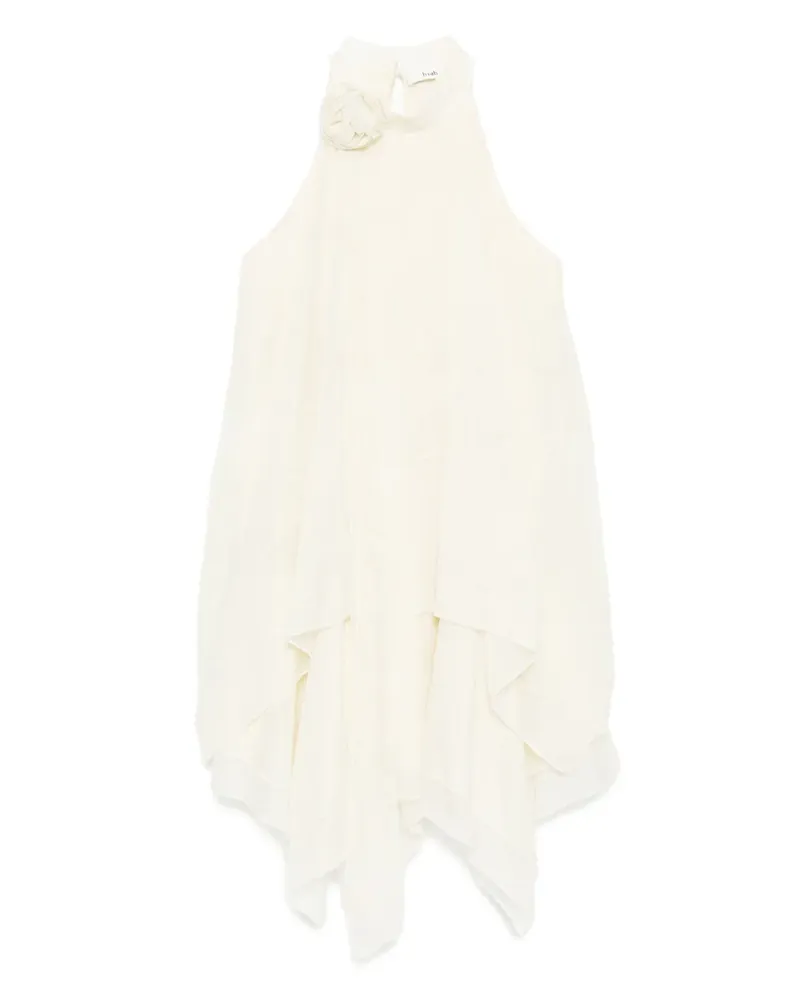 b+ab Besticktes Kleid mit Zipfelsaum - Gelb Gelb