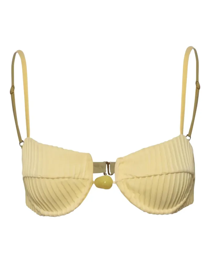 Baobab Collection Strukturiertes Roma Bikinioberteil - Gelb Gelb