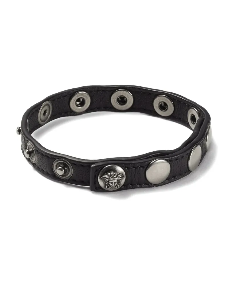 Versace The Spike Lederarmband - Silber Silber