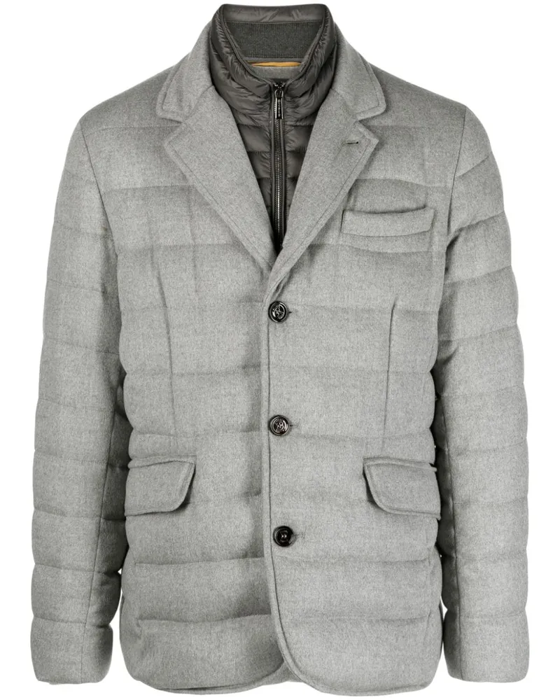 MOORER Gestepptes Daunensakko - Grau Grau