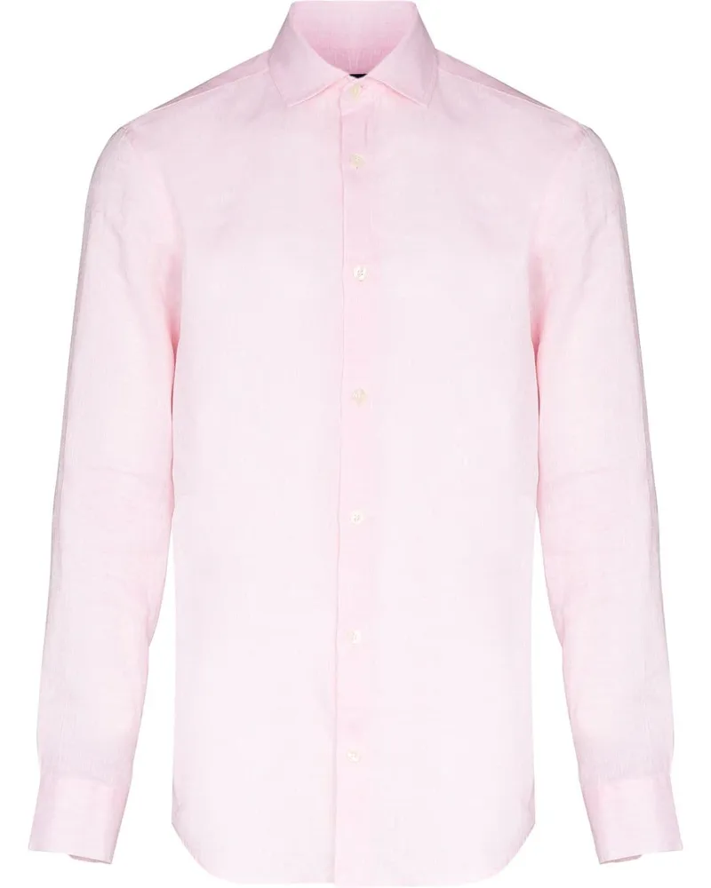 Frescobol Carioca Antonio Hemd aus Leinen - Rosa Rosa