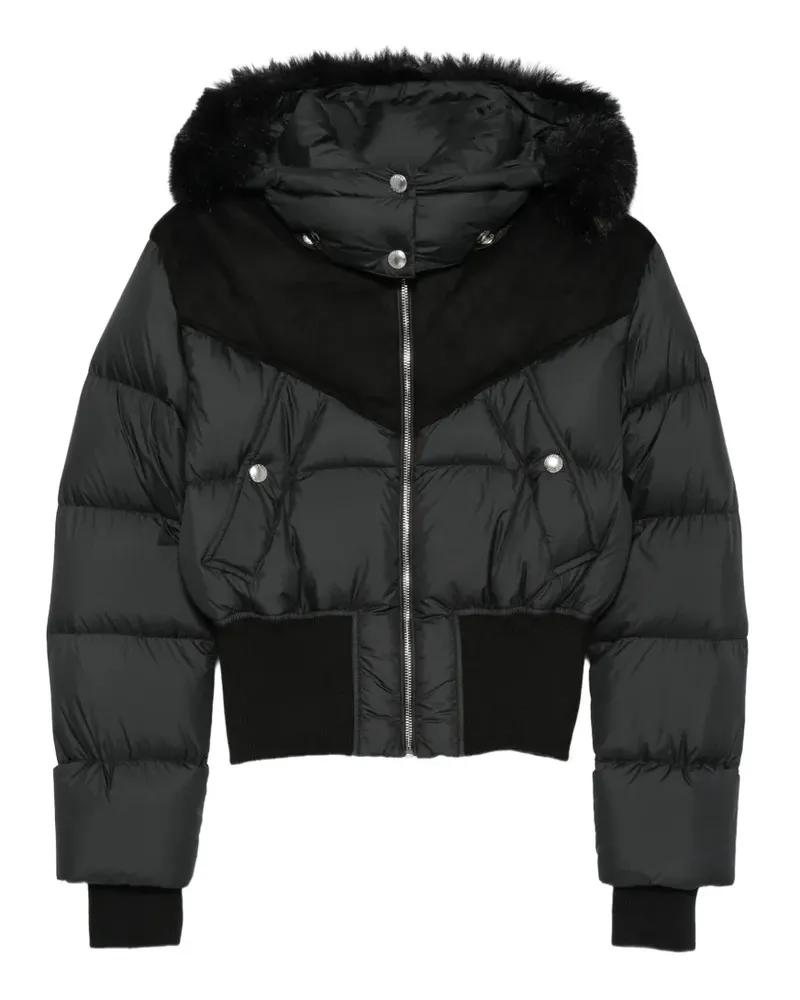 Colmar faux-fur-trim padded jacket - Schwarz Schwarz