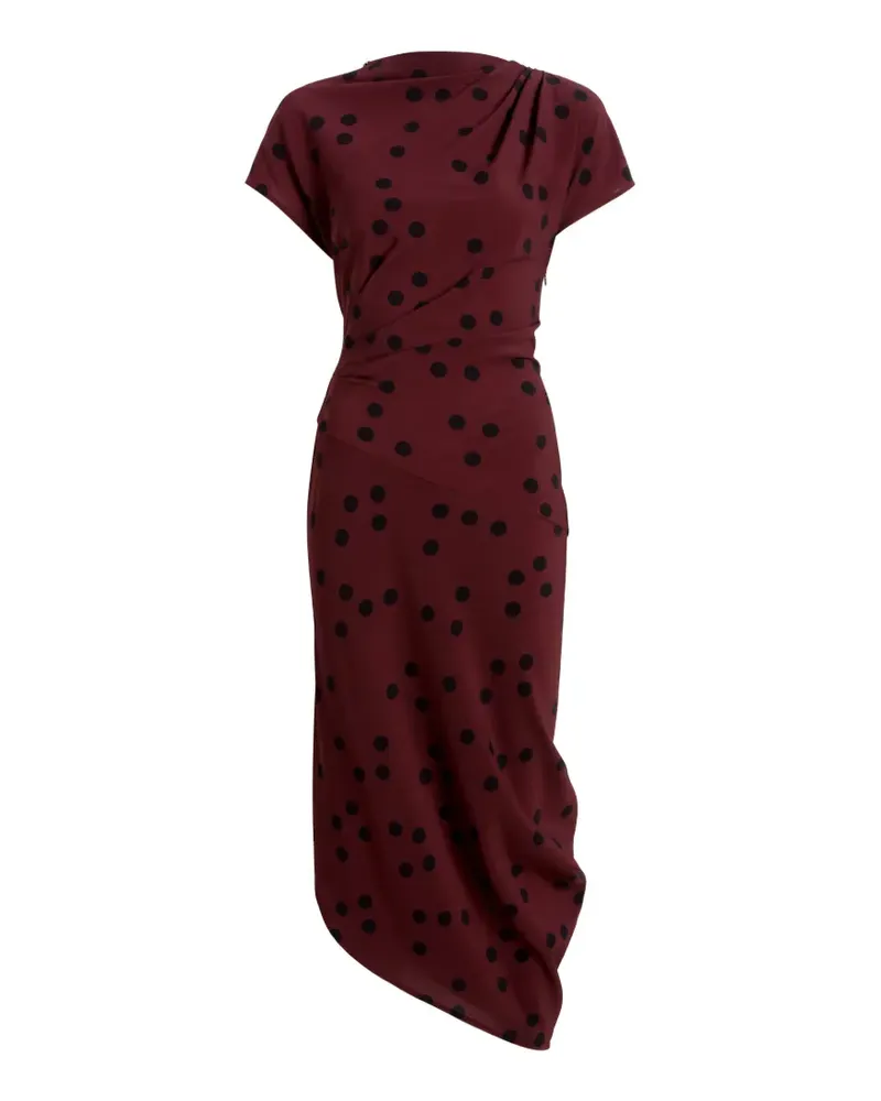 Proenza Schouler Ren dress in printed dot stretch viscose - Braun Braun