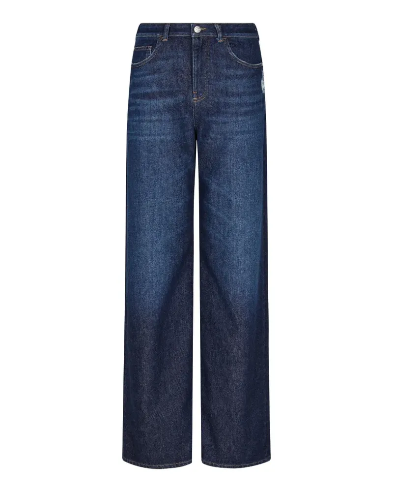 Emporio Armani Weite Jeans im Distressed-Look - Blau Blau