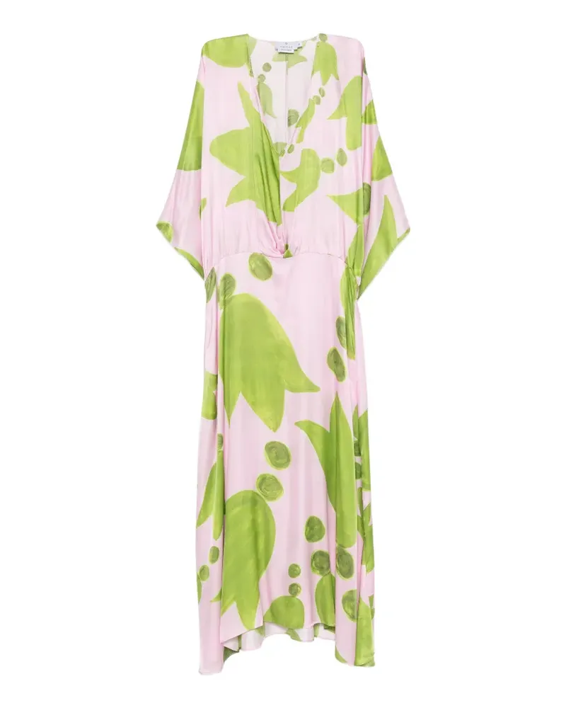 THEMIS Z Eudora abstract-print V-neck maxi dress - Rosa Rosa