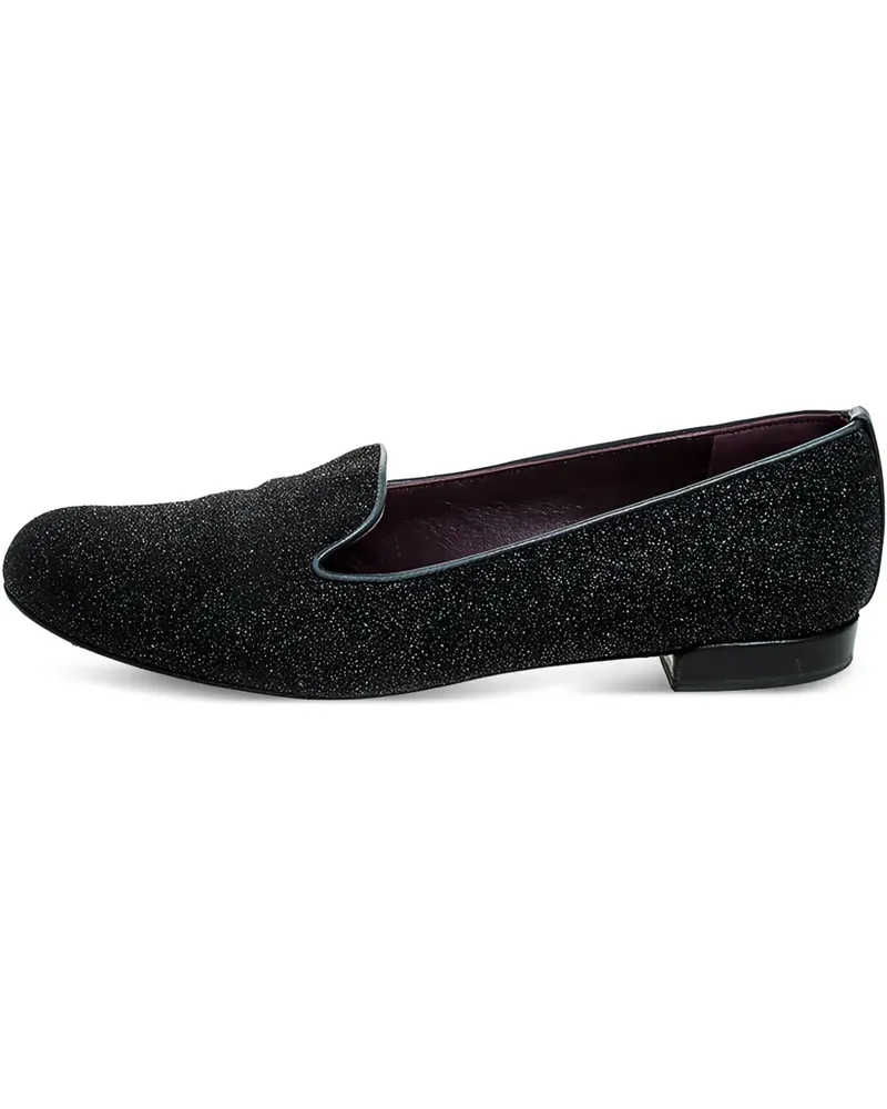 Stuart Weitzman Pre-owned Loafer im Glitter-Look - Schwarz Schwarz