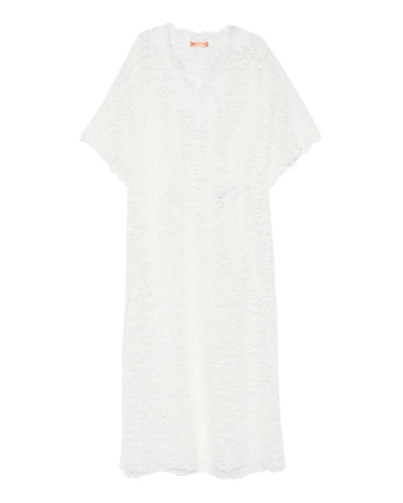 Ermanno Scervino lace V-neck dress - Weiß Weiß