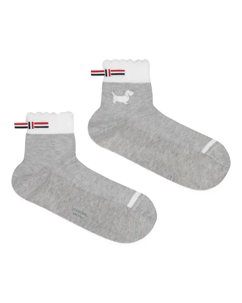 Thom Browne Socken mit Hector-Intarsie - Grau Grau