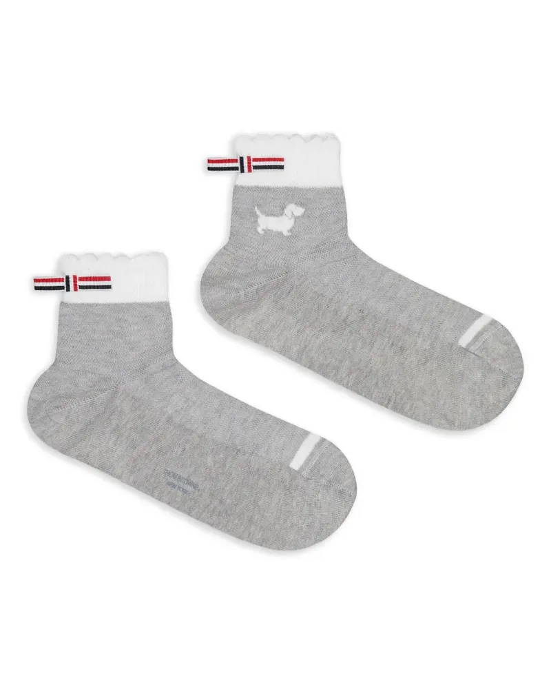Thom Browne Socken mit Hector-Intarsie - Grau Grau