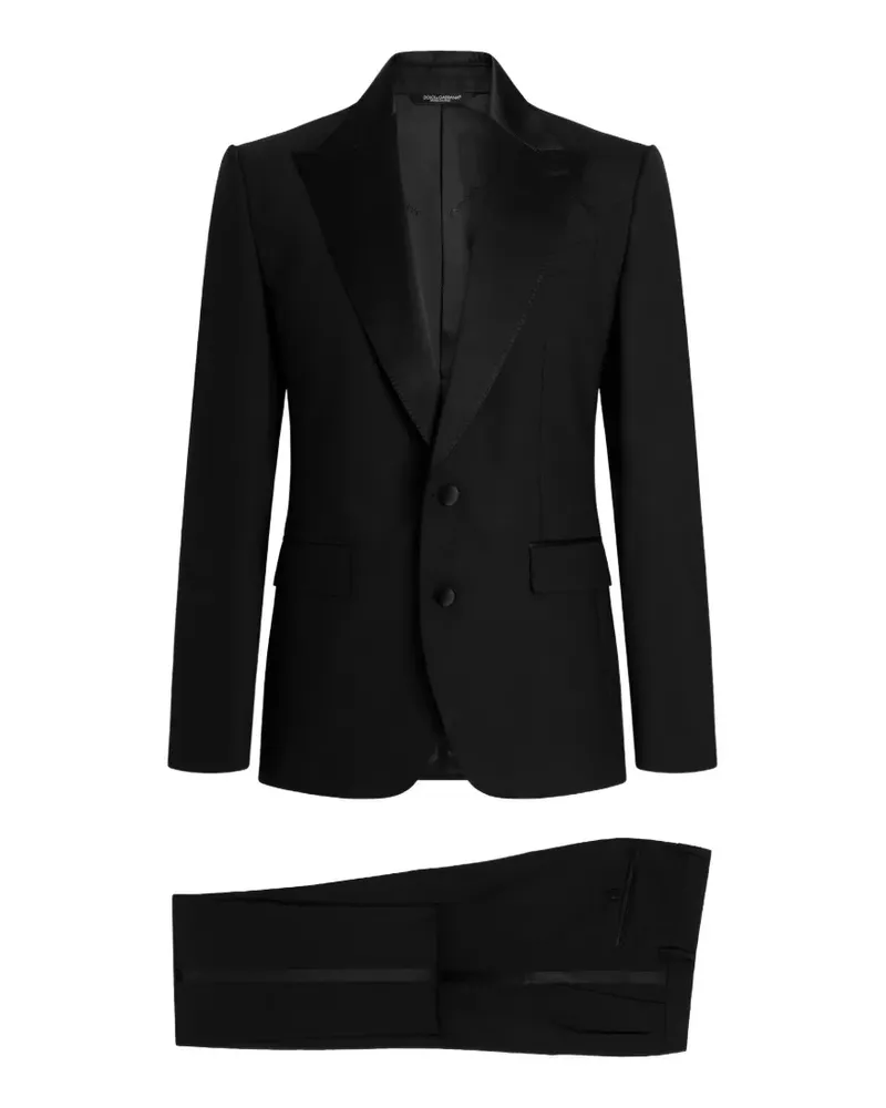 Dolce & Gabbana Leichter Sicilia Smoking-Anzug - Schwarz Schwarz