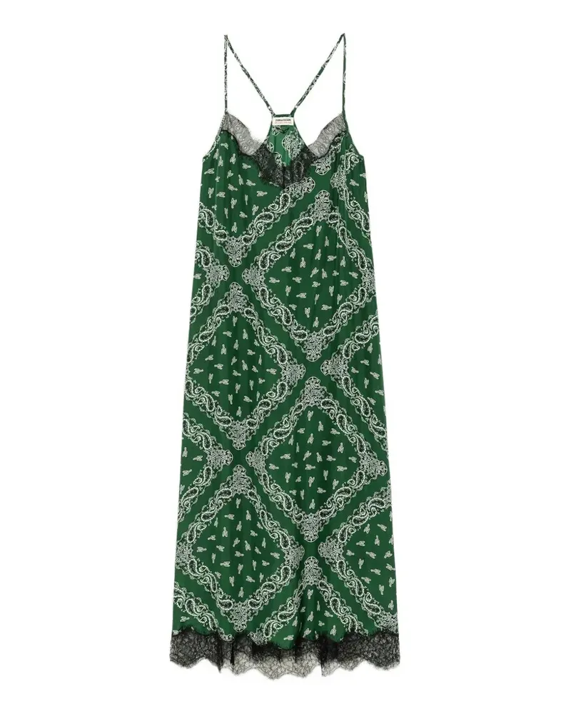 Zadig & Voltaire Respa Bandana-Kleid aus Seide - Grün Grün