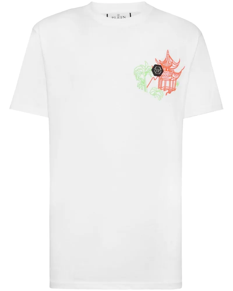 Philipp Plein T-Shirt mit Stickerei - Weiß Weiß
