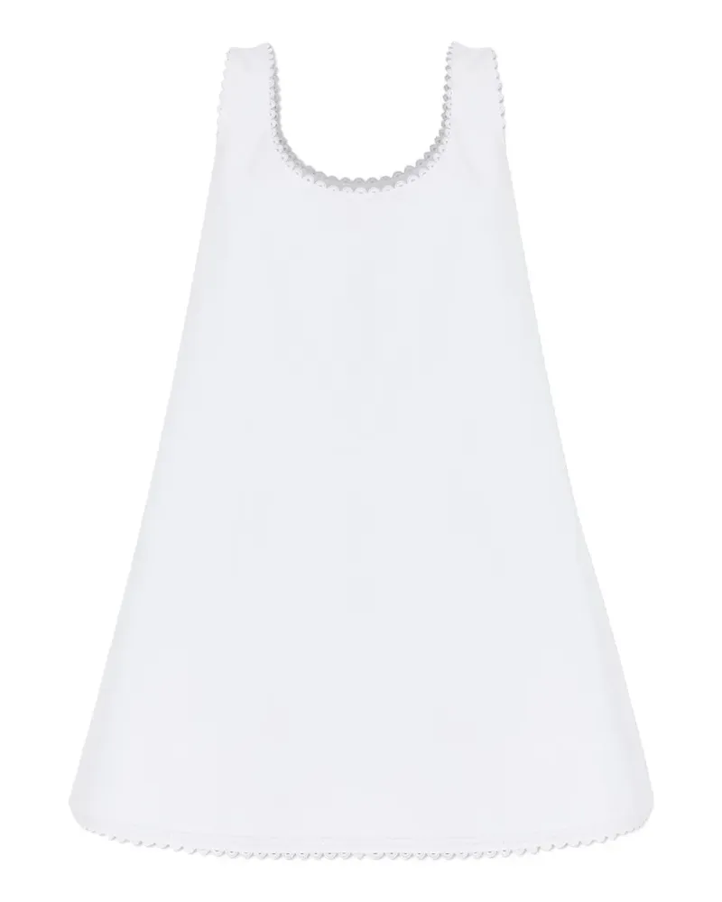 Róhe scoop-neck scalloped mini dress - Weiß Weiß