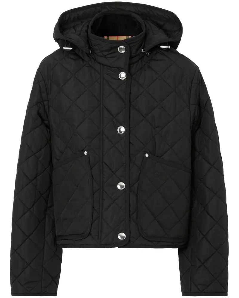 Burberry Jacke mit Rautensteppung Schwarz