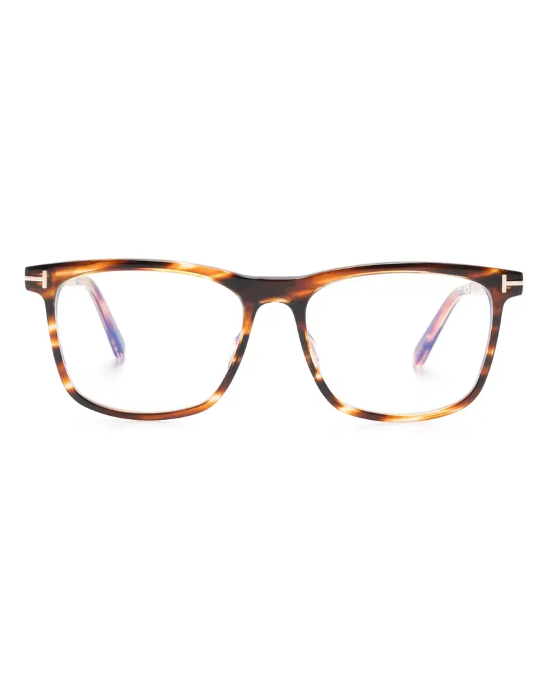 Tom Ford Brille mit eckigem Gestell - Braun Braun