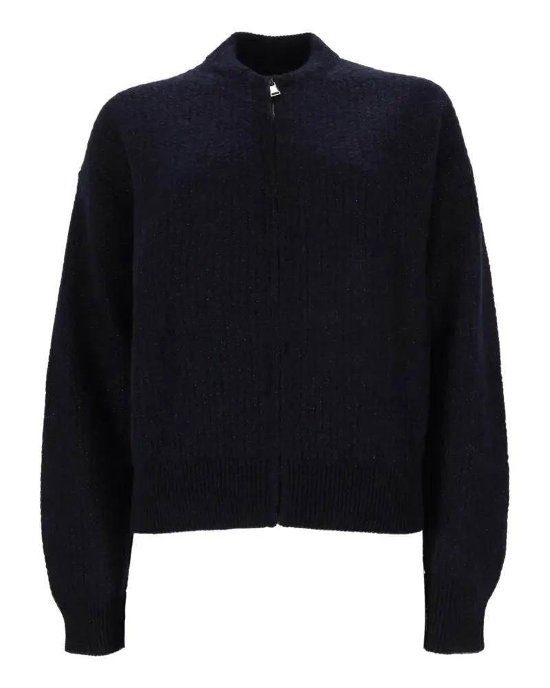 Fabiana Filippi Gerippter Cardigan mit Reißverschluss - Blau Blau